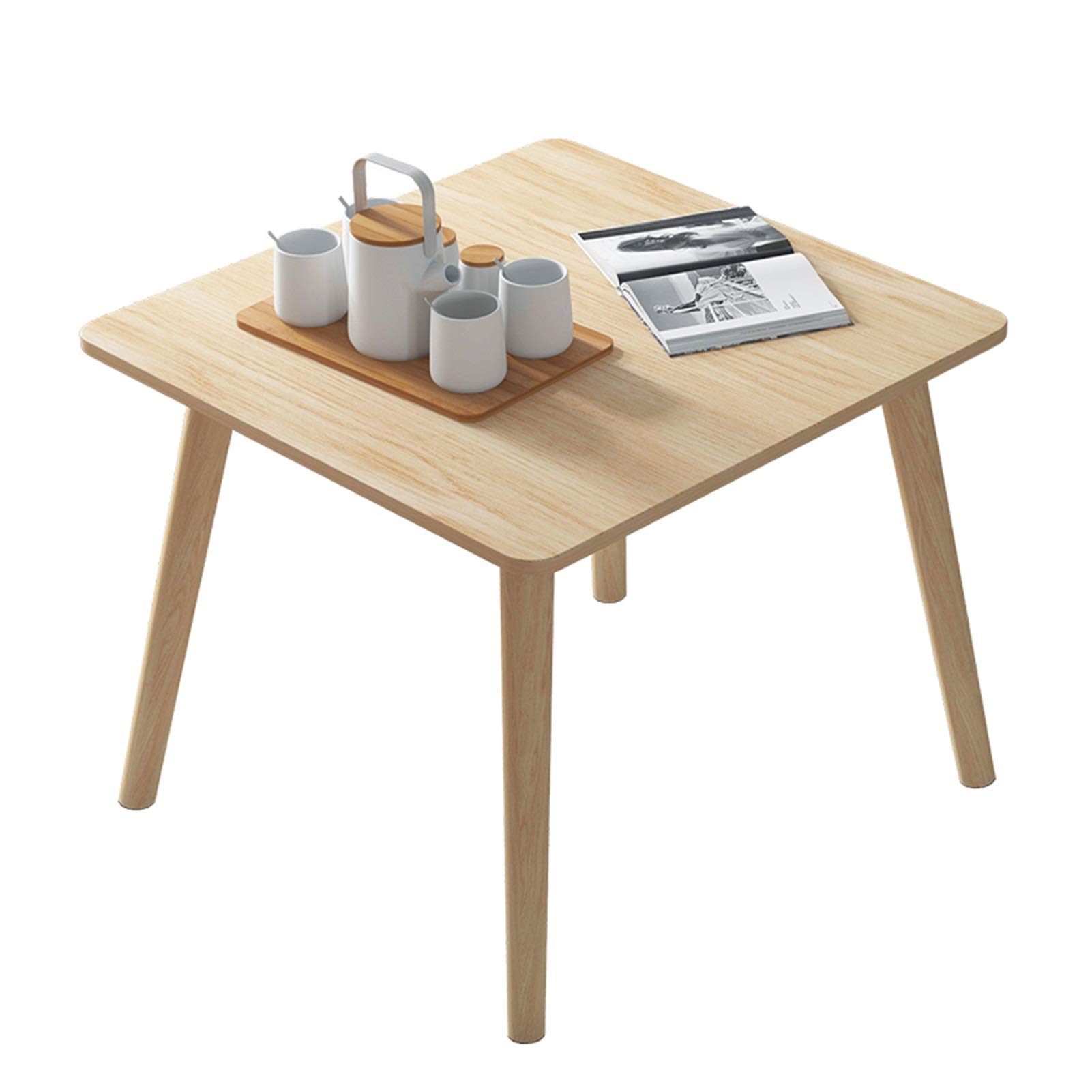 Tables Juan Wooden Sofa Side Living Room Square Laptop Desk Kitchen Dining Childrens Study Desk 60x60x62CM Color Wood