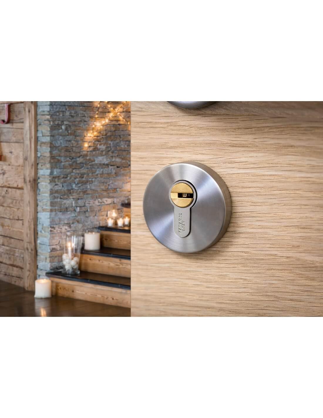 THIRARD Cylindre de Serrure à Bouton Federal S, 32 x 42 mm, Argent
