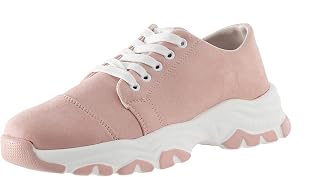 Genérico Zapatillas Mujer Bambas Mujer Zapatos Deportivos Casuales cómodos de Gruesa Uup con Cordones de Gamuza de Color sólido a la para Mujer Zapatilla Negra Mujer Zapatos Casual Mujer