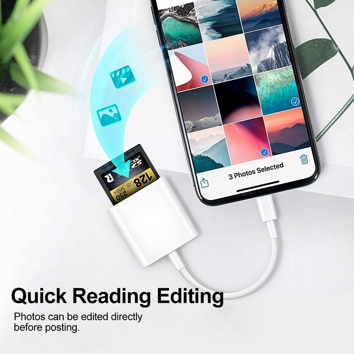 T Tersely USB-C SD Memory Card Reader Type C Adapter for iPhone 16/15 Pro/Max/Plus, MacBook Pro Air 2025-2016, M1 M2 M3 Mac/iPad Pro Air/Surface, for Samsung S24/S23/Ultra/Plus, for Google Pixel,More