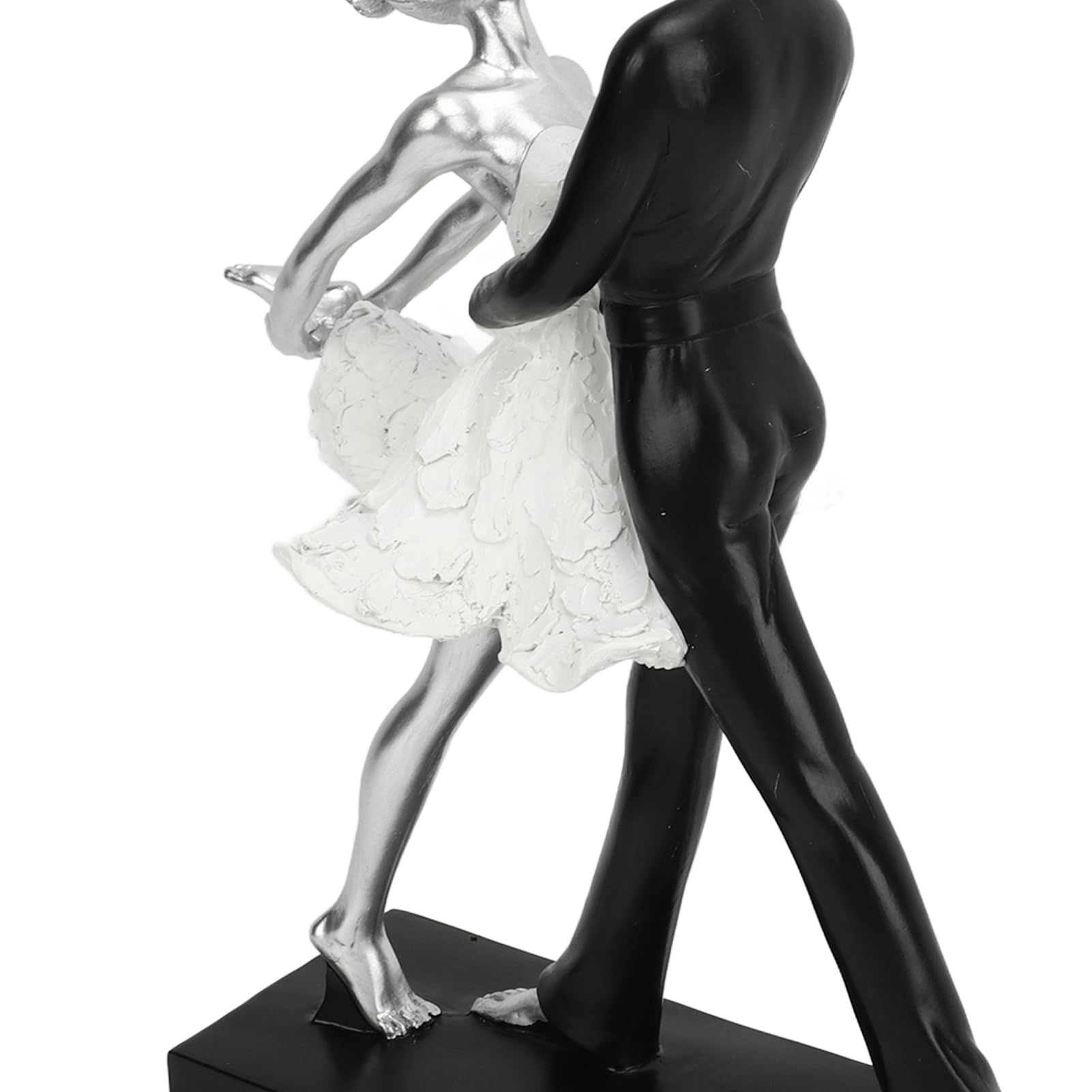 Fdit Figurina da Ballo di Coppia, Statue Astratta di Coppia di Coppia Artigianale, Scultura di Decorazioni in Stile Moderno per Soggiorno, (Abbracciare il doppio balletto)