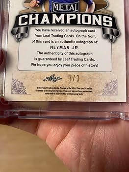 Amazon.co.jp: ネイマール サインカード世界に3枚Neymar auto