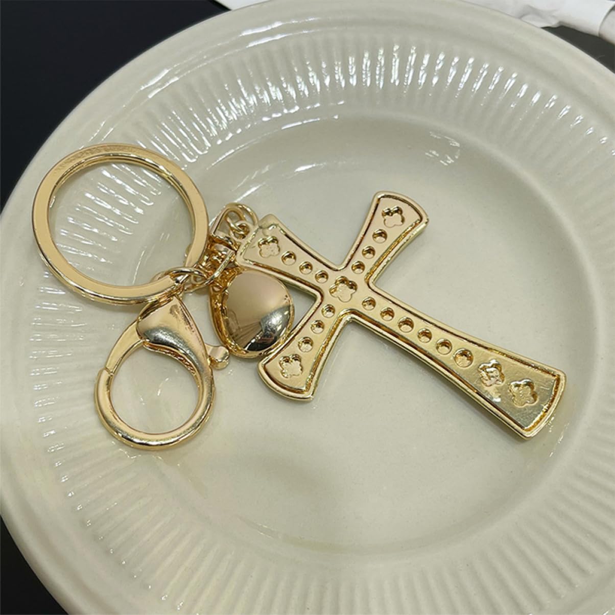 VALICLUD Portachiavi A Croce Portachiavi Per Auto Portachiavi Con Brillantini Ciondoli Con Strass Adesivi Per Auto Croce Per Auto Per Portachiavi Ciondoli A Croce Portachiavi Per Auto