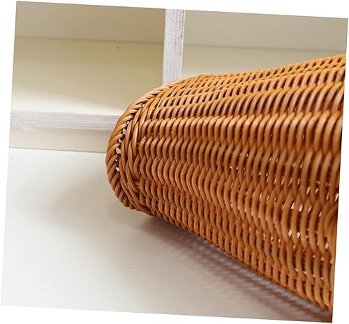 Miniatura 5 de CAXUSD 1pc Woven Straw Beach Bag Hanging Basket Flower Girl Basket Flower Vases Decorative Wooden Fruit Basket Bamboo Laundry Basket Snack Storage