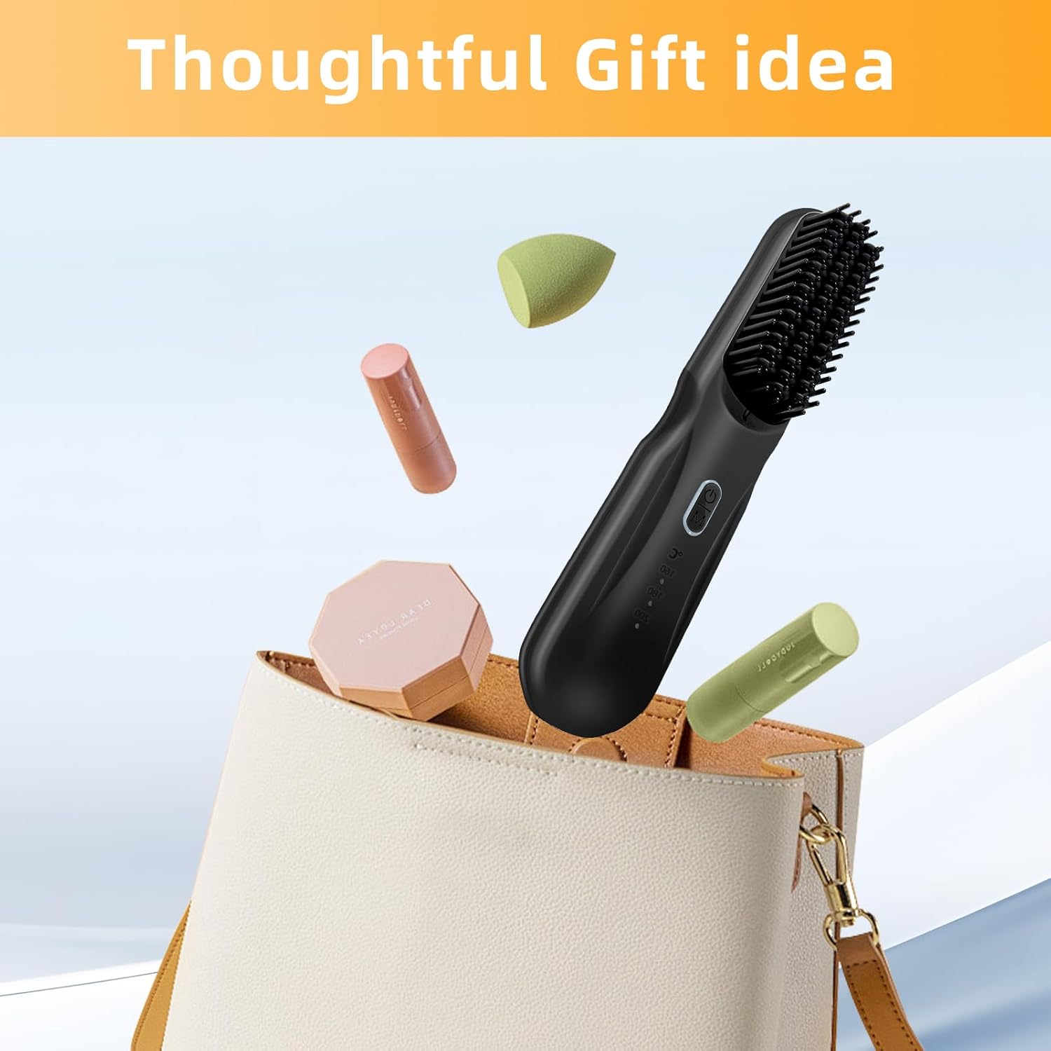 Cordless Straightener Brush Pro - 45W Fast Charge Portable Frizz-Free Styling for Travel,Effortless Beach Waves,Frizz-Free Shine & Salon Texture, Ideal for All Hair Types - Image 7