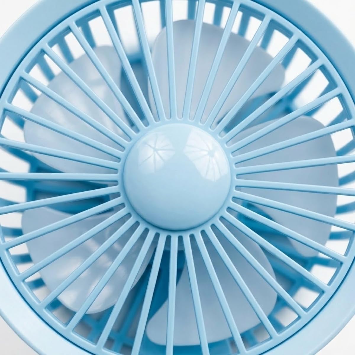 DEİNHAUS Mini-Fan Taşınabilir El Fanı, Masaüstü Standlı, USB Şarjlı, 16 cm, 3 Kademeli Hız Ayarlı Masaüstü & El Tipi Kompakt Boyut, Mavi (Model-4)