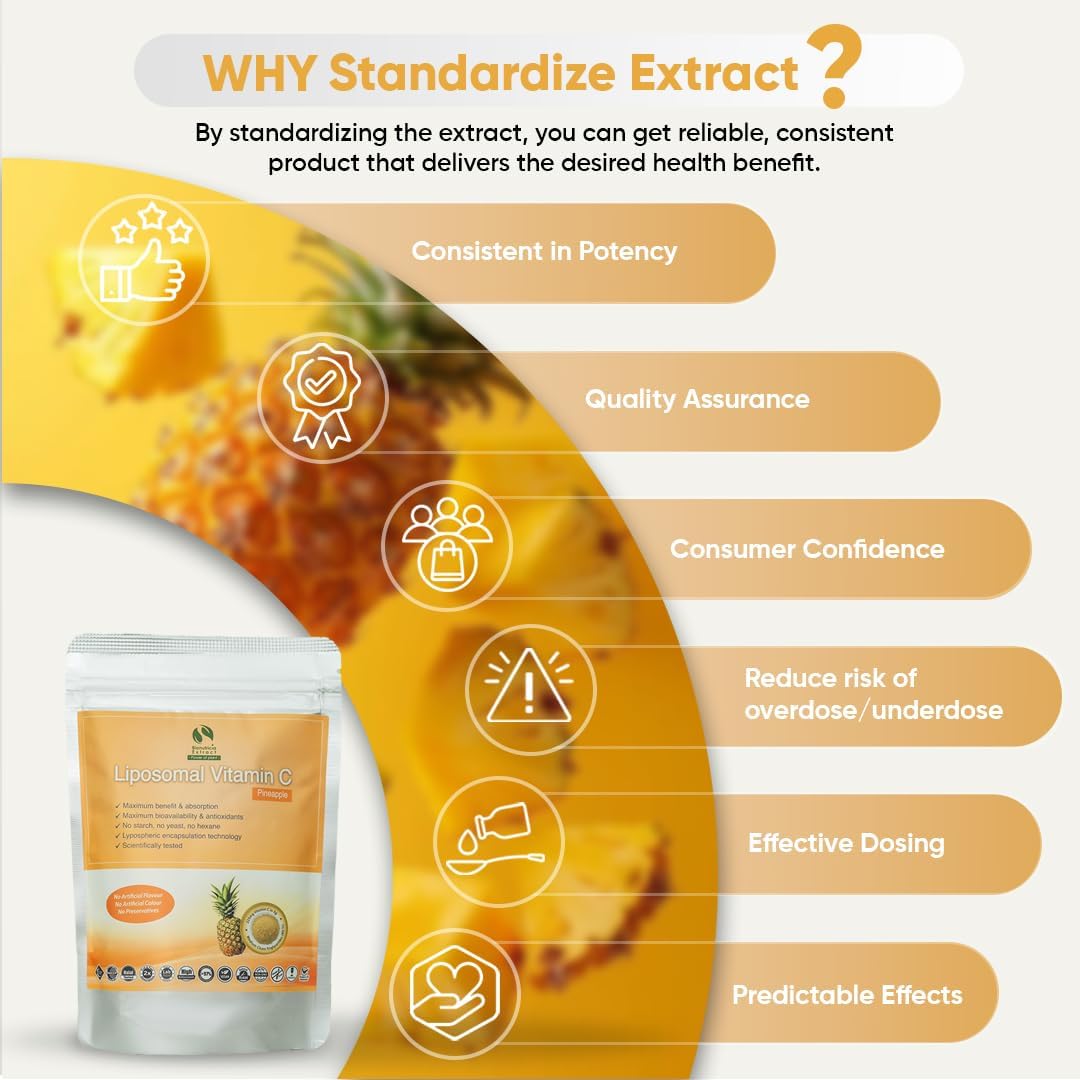 Bionutricia Liposomal Vitamin C Powder with Pineapple – High Absorption Immune Support for Adults & Kids | Sugar-Free, Vegan, Non-GMO | Family-Friendly Tropical Flavor Supplement (5.3 oz) - Image 6