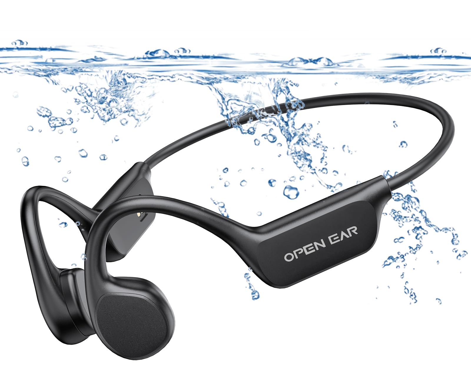 Auriculares conduccion osea, Auriculares de natación Bluetooth 5.3, Equipados con Memoria de 32 GB, IPX8 a Prueba de Agua, Auriculares Abiertos adecuados para Nadar, Correr