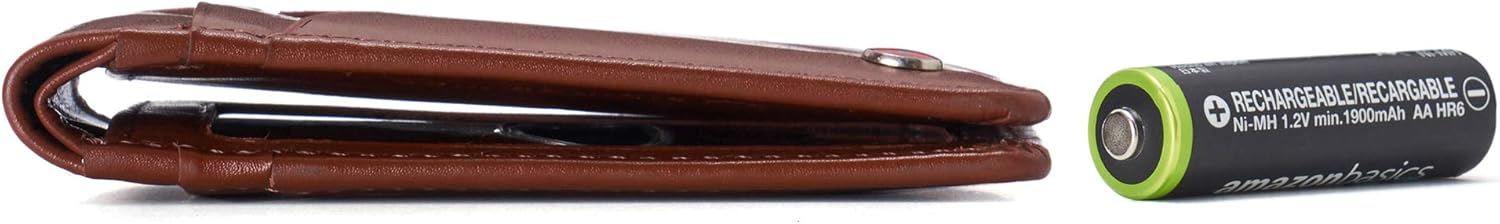 Alpine Swiss Delaney Slim Bifold Wallet | Front Pocket Wallet | 8 Card Slots ID Window | Outside Card Slot| RFID Protected Premium Leather | Gift Box - Image 5