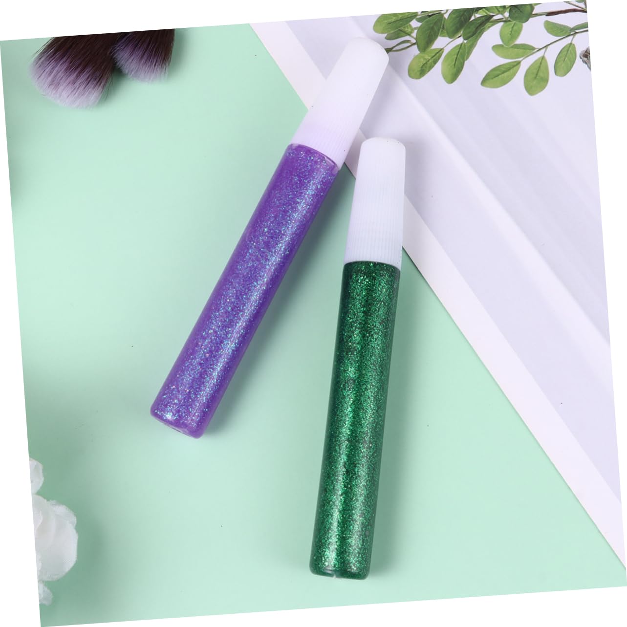 MAGICLULU Stylo Colle à Paillettes 5 Sets de 50 Pièces pour Décoration Artisanale et Activités Scolaires Couleur Aléatoire