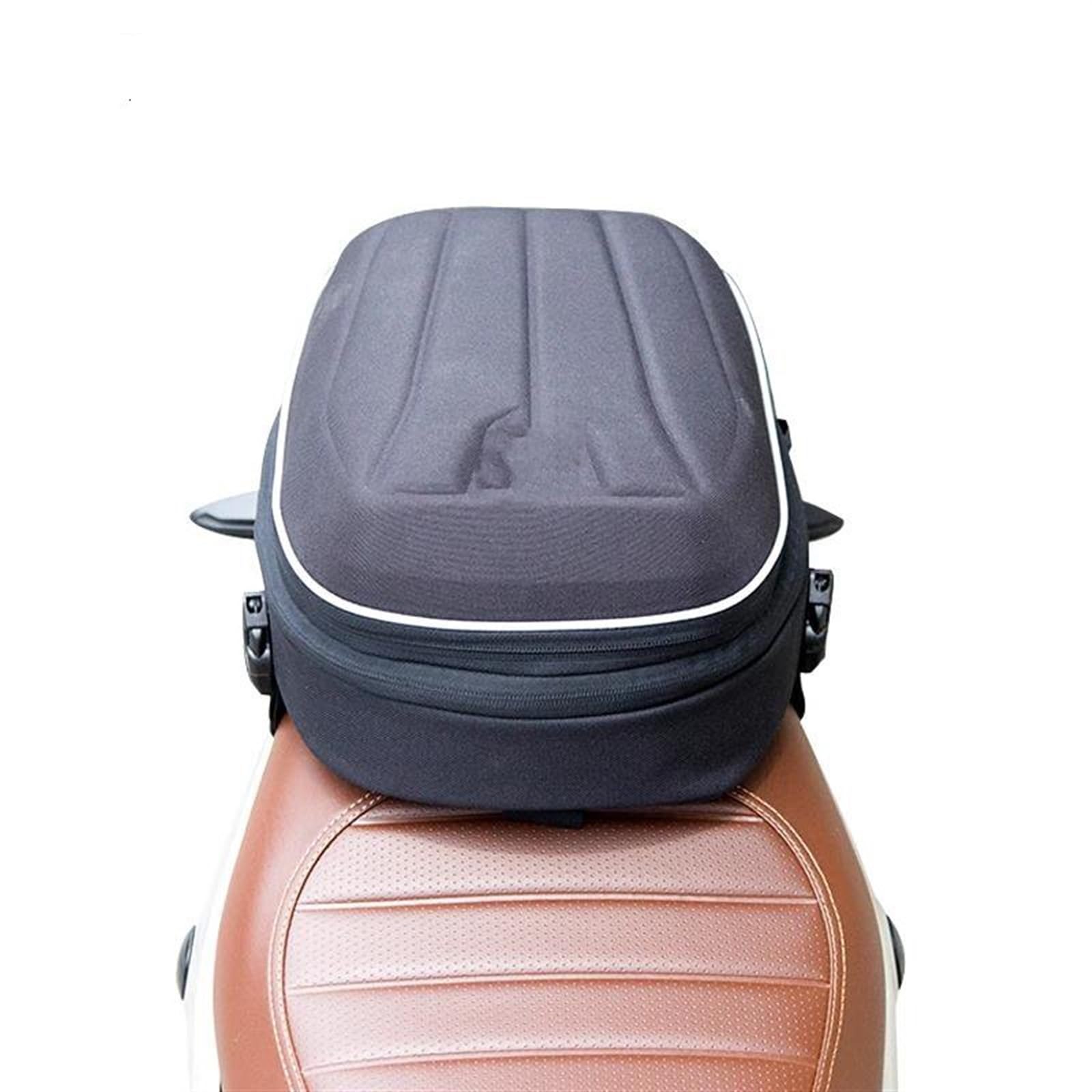 Bolsa Lateral para Casco De Moto Bolsa para Asiento Trasero De Motocicleta Negra, Bolsa para Sillín, Paquete Lateral, Carcasa Rígida, Alta Capacidad, con Cubierta Impermeable