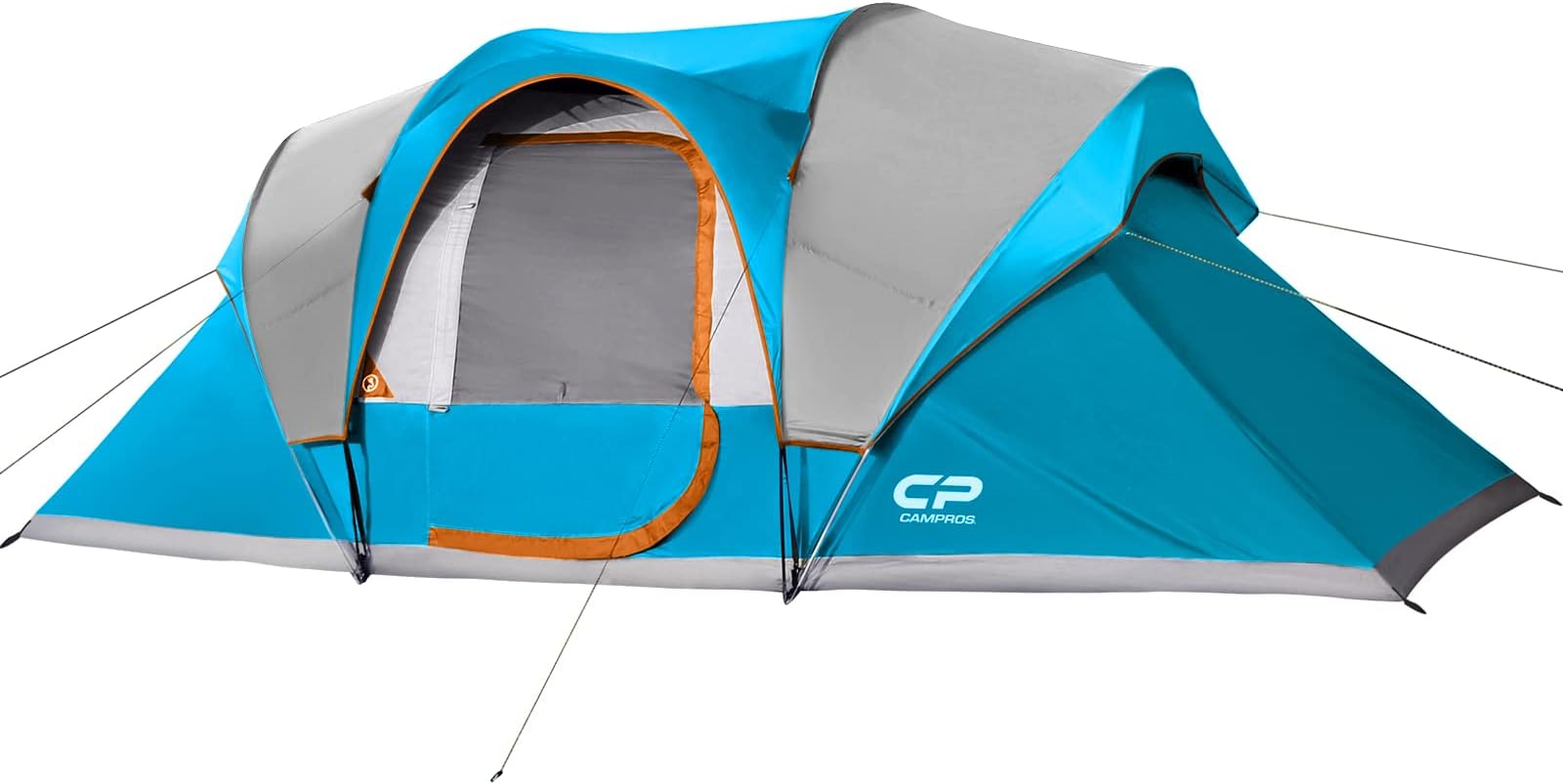 CAMPROS Tent 9 Person Camping Tents, Waterproof Windproof Family Tent with Top Rainfly, 4 Large Mesh Windows, Double Layer, Easy Set Up, Portable with Carry Bag, for All Seasons