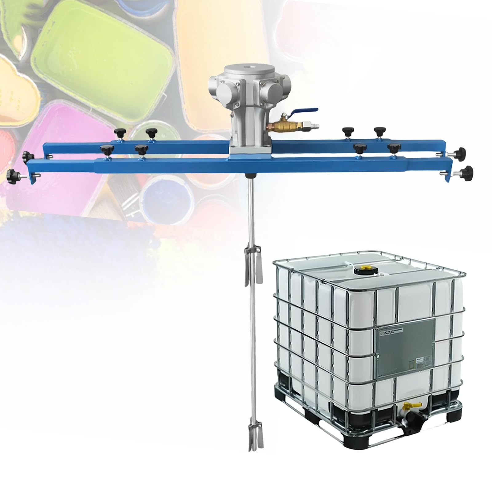 SBCGFY Ibc Air Agitator - 1Hp Pneumatic Mixer For 265 Gallon Containers, Adjustable 72-120Cm Rod, Ideal For Paint, Coatings, And Viscous Liquids