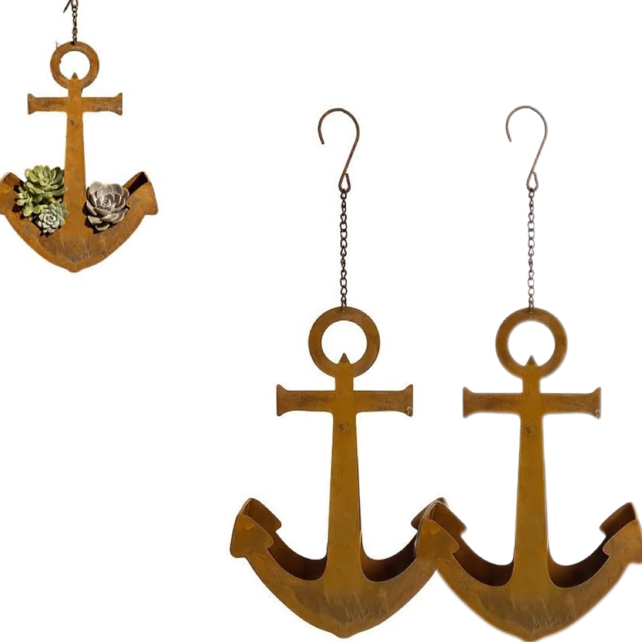 Pot de fleurs ancre marine pour sublimer votre balcon rustique et jardin suspendu