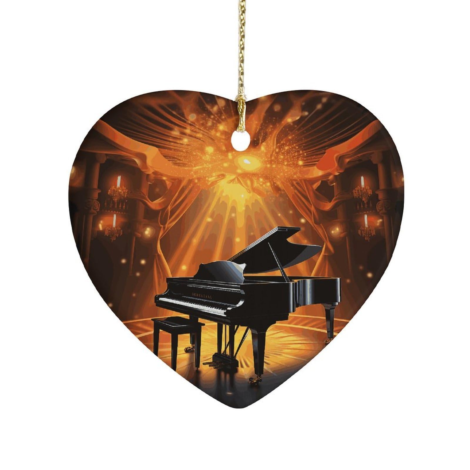 Fekiloot Style Musical Theatre Ceramic Ornament Home Decor Keepsake
