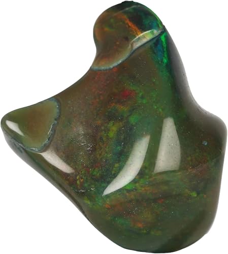GEMHUB Natural Ethiopian Fire Opal Crystal Rough Gemstone, 5.05 CT. Handmade Jew