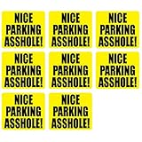 AZ House of Graphics Nice Parking Asshole - 8 Pack Stickers