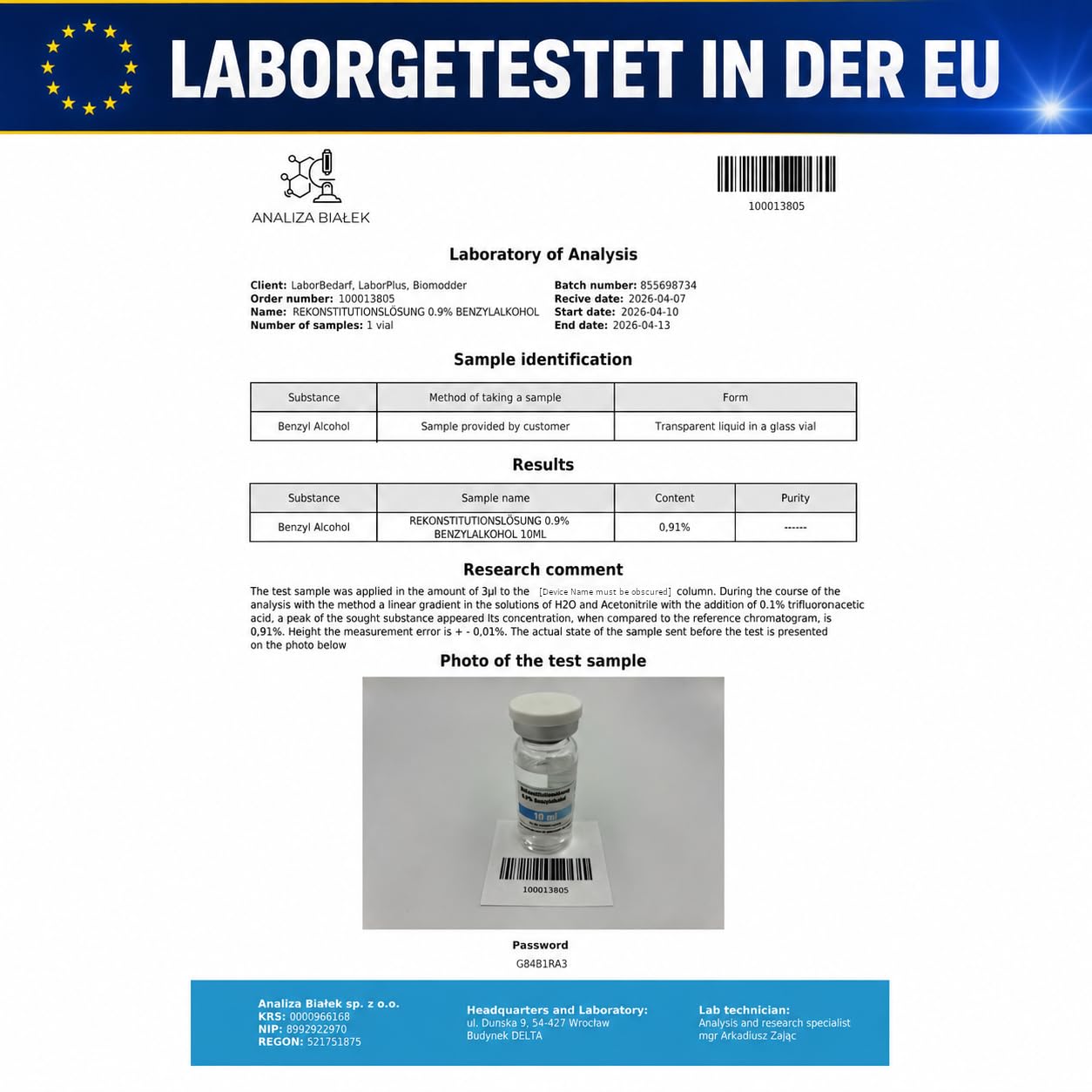 AMATHINGS 3 * Lösung – Ultrarein – in hochwertigen Glasflaschen, 10 ml = 30 ml VEROLABS