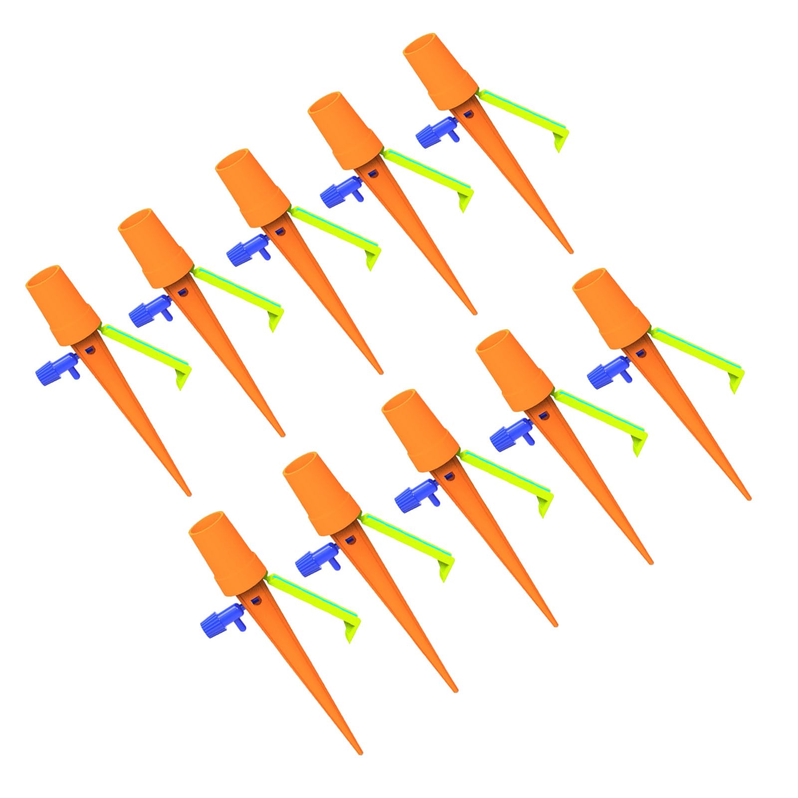 Buxuaaaa Of 10 Automatic Flows Control Adjustable Watering Spikes Leakproof Valves for Indoor and Outdoor Garden Irrigation Selfwatering Stakes