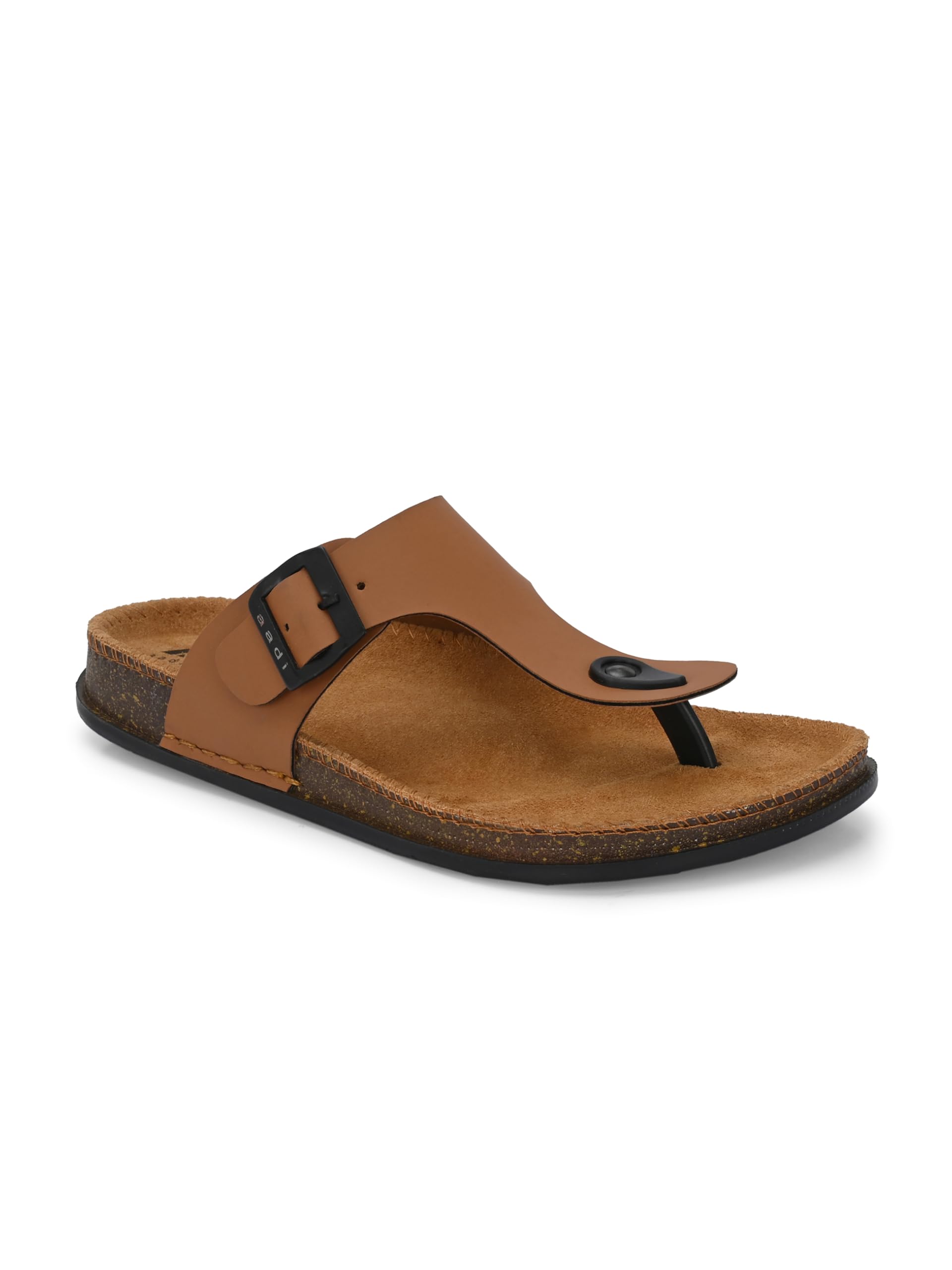 AADI Mens Tan Synthetic Leather Lightweight Comfortable Indoor Outdoor Daily Use Casual Slides/Sandals (B0D91Y6B27) Amazon Price History, Amazon Price Tracker