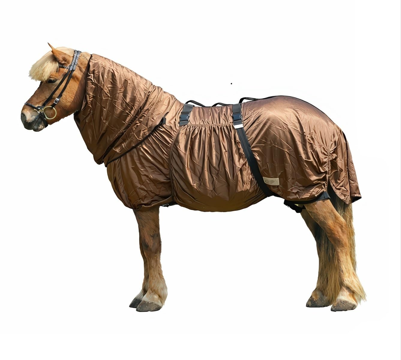 NETPROSHOP Spezielle Isländer Qualitäts Ekzemer Decke für Islandpferde Braun oder Zebra-Muster Größe 100-135, Groesse:135, Farbe:Braun