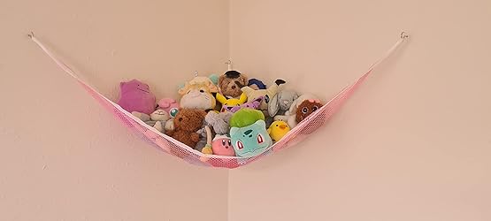 Walgreenu00ae Hammock For Extra Large Soft Toy Teddy Nursery Play Corner Hammock Mesh Storage Organizer Net For Baby/Children's Bedroom Tidy Kids Wall Hanging Baby Nursery Mesh Net (Blue