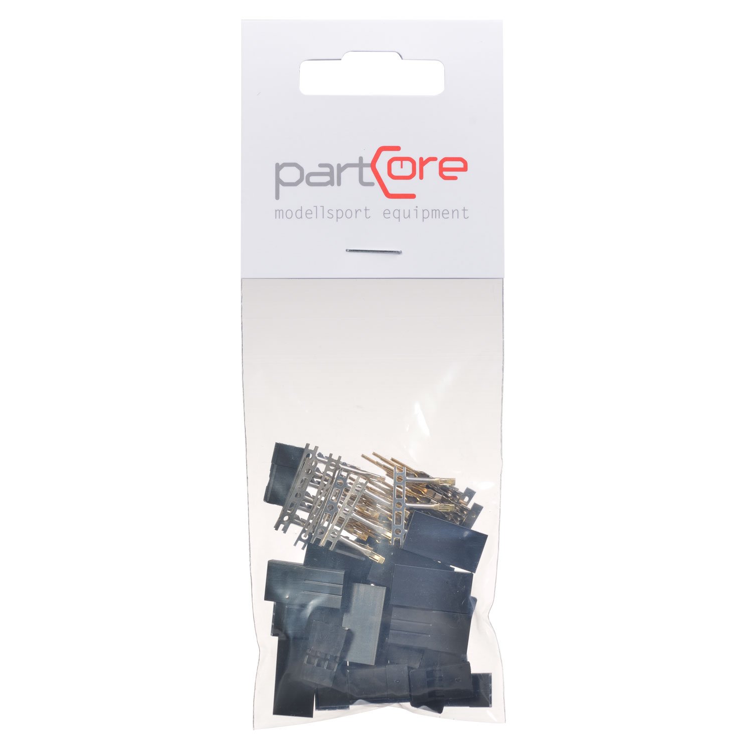 JR Graupner Uni-Stecker / Servostecker – 1 Paar Buchse + Stecker – Vergoldete Kontakte – PartCore 100072