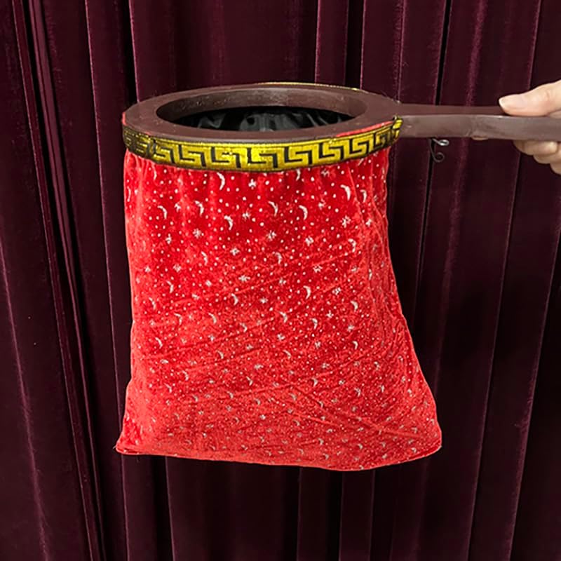 Miniatura 1 de MOMOMAGE Bolsa de cambio dos veces, cremallera (grande, estrellas y lunas) Trucos de magia Ilusiones de escenario Trucos de mentalismo Los