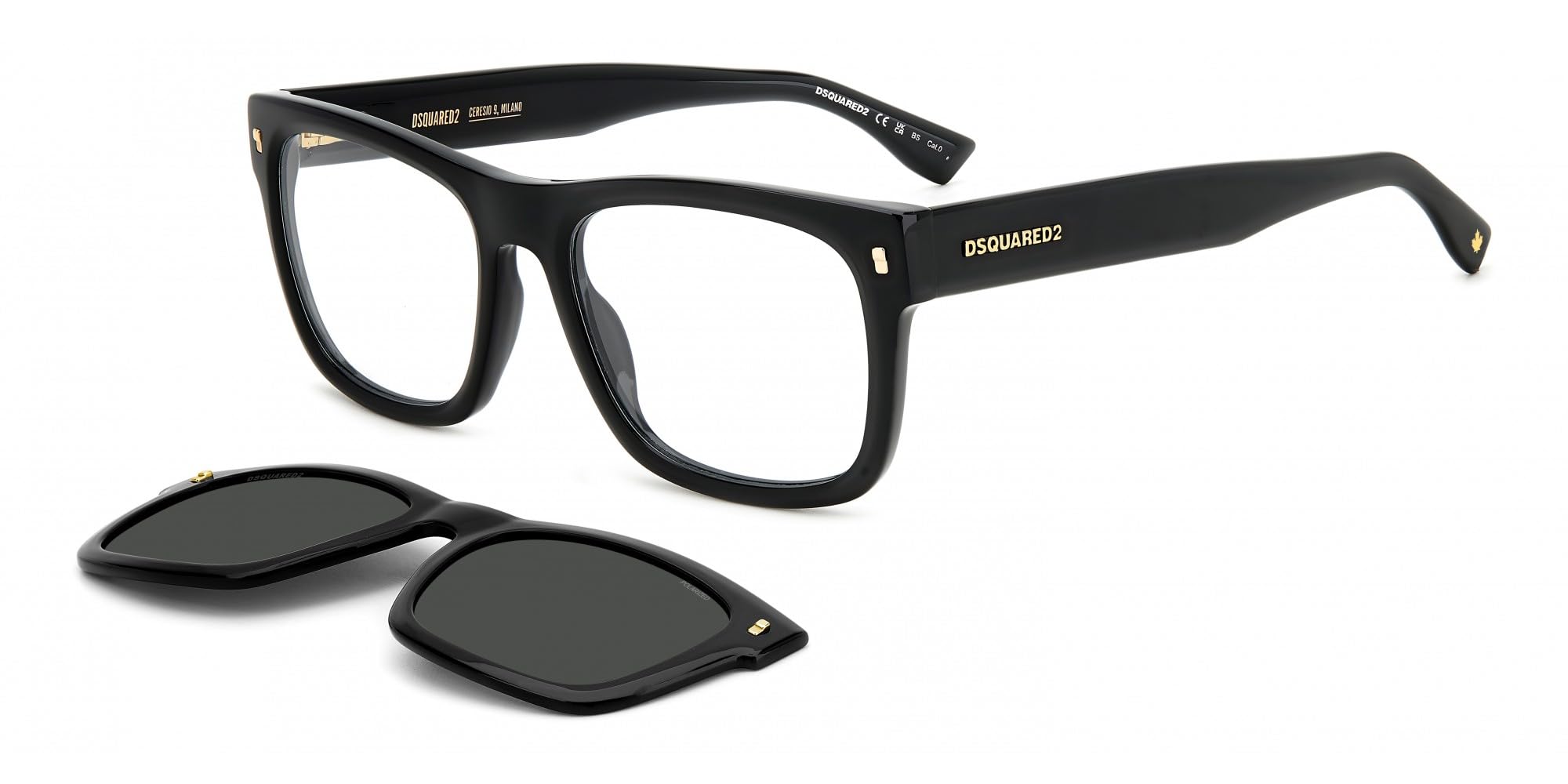 DSQUARED2 GAFAS Modelo: D2 0100-CS C: BLACK Eye size: 55_Bridge size: 19 - Polarized: Sí