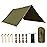 FREE SOLDIER Camping Tarp Waterproof Portable Multifunctional Outdoor Camping Traveling Awning Backpacking Shelter Rain Tarp (Brown 1313ft)