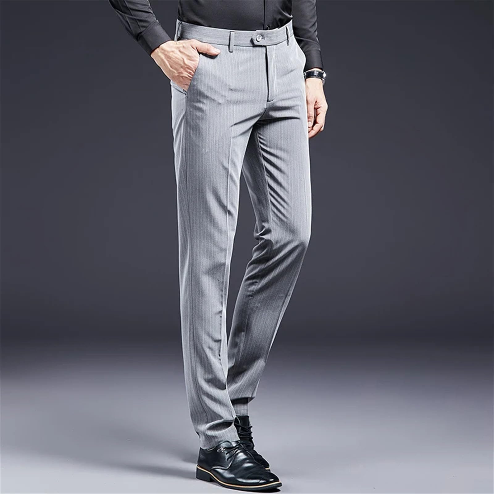 Pantaloni da uomo, casual, da ufficio, lavoro, matrimonio, feste, pantaloni a righe