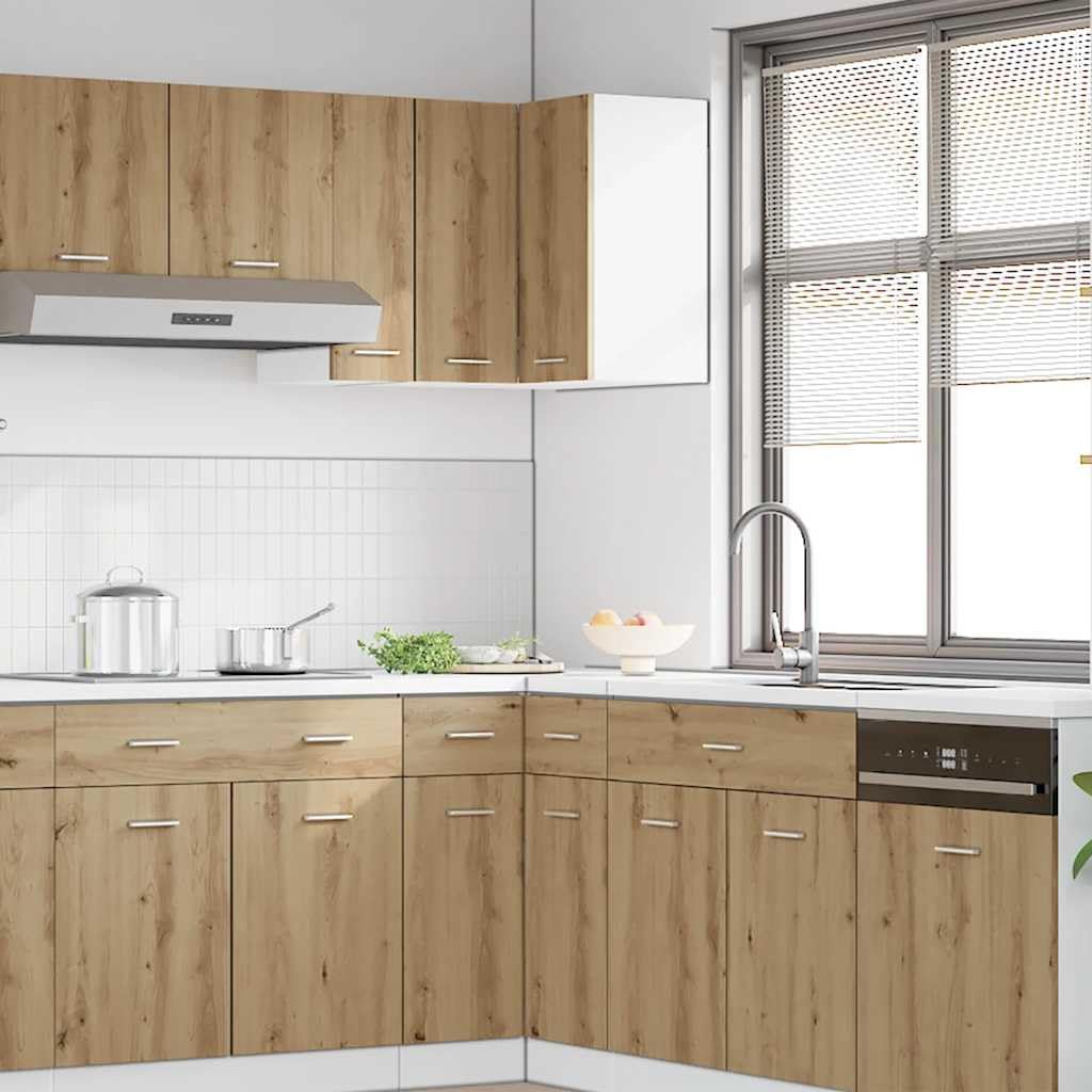 vidaXL Armoire d'angle Suspendue Lyon Chêne Artisanal 57 x 57 x 60 cm Bois d'ingénierie