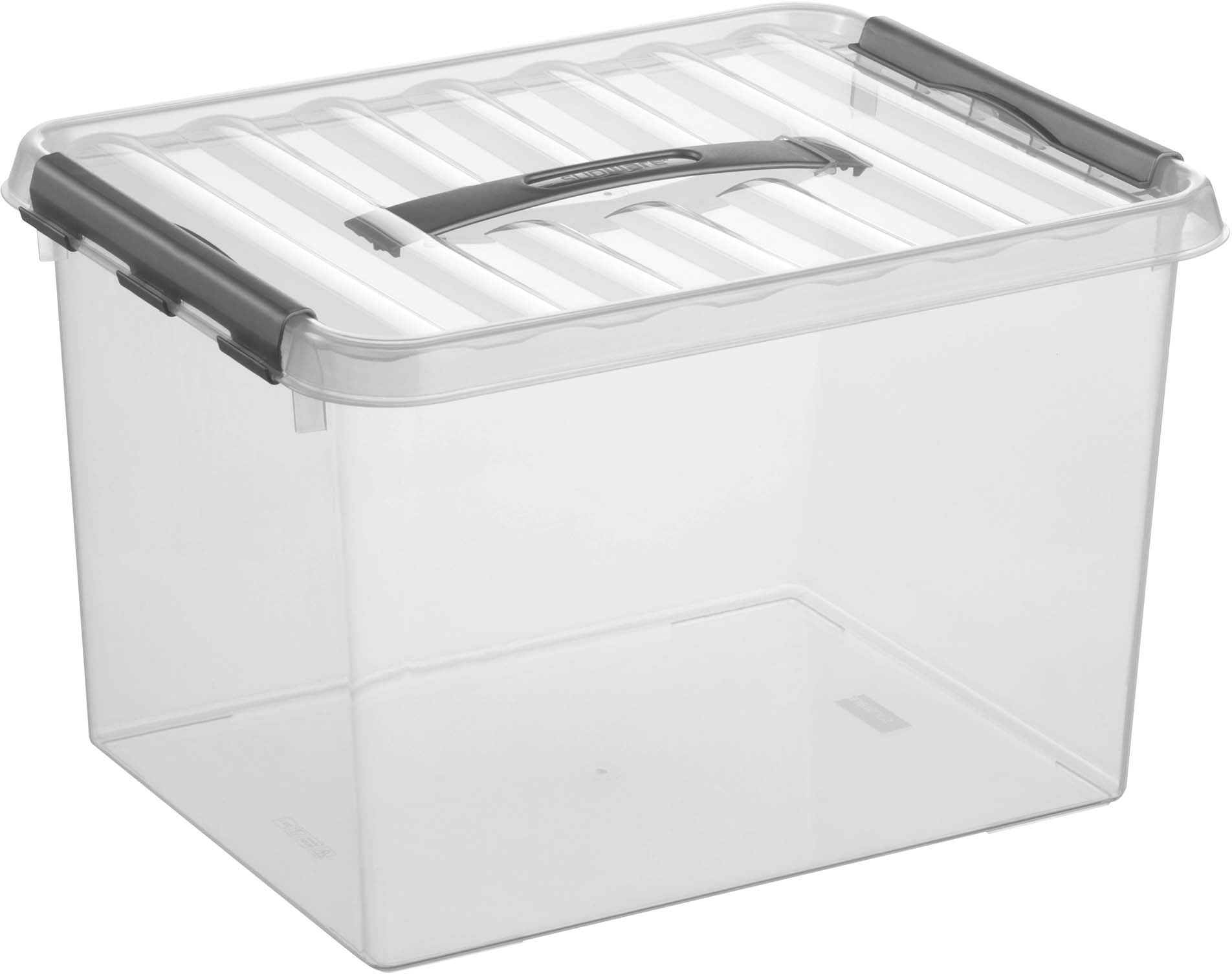 Sunware the q-line Aufbewahrungsbox, 22 Liter, transparent, mit Deckel