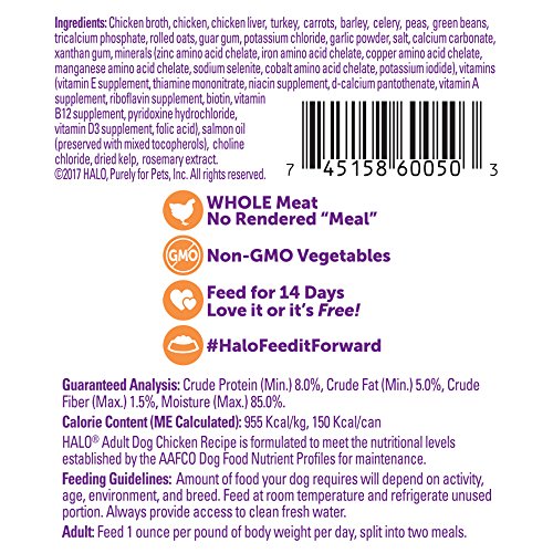 Halo Liv-A-Littles Natural Dog Treats, Freeze Dried Chicken Breast, 2.2-Ounce Plus Halo Natrual Wet Dog Food, Chicken Recipe, 5.5-Ounce Can (Pack Of 12) #TOP1