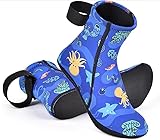 Astriva Neoprensocken Wattsocken für Wattwanderung Kinder, Rutschfest Strandsocken für Mädchen Jungen, Wassersocken aus Neopren für Wassersport Surfen Beachvolleyball Strand Schwimmen (Blau)