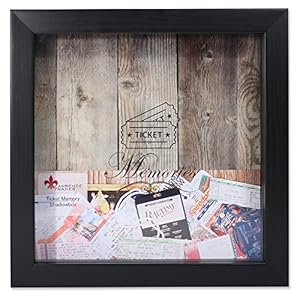 Lawrence Frames Schattenbox für Tickets, 25,4 x 25,4 cm, Schwarz