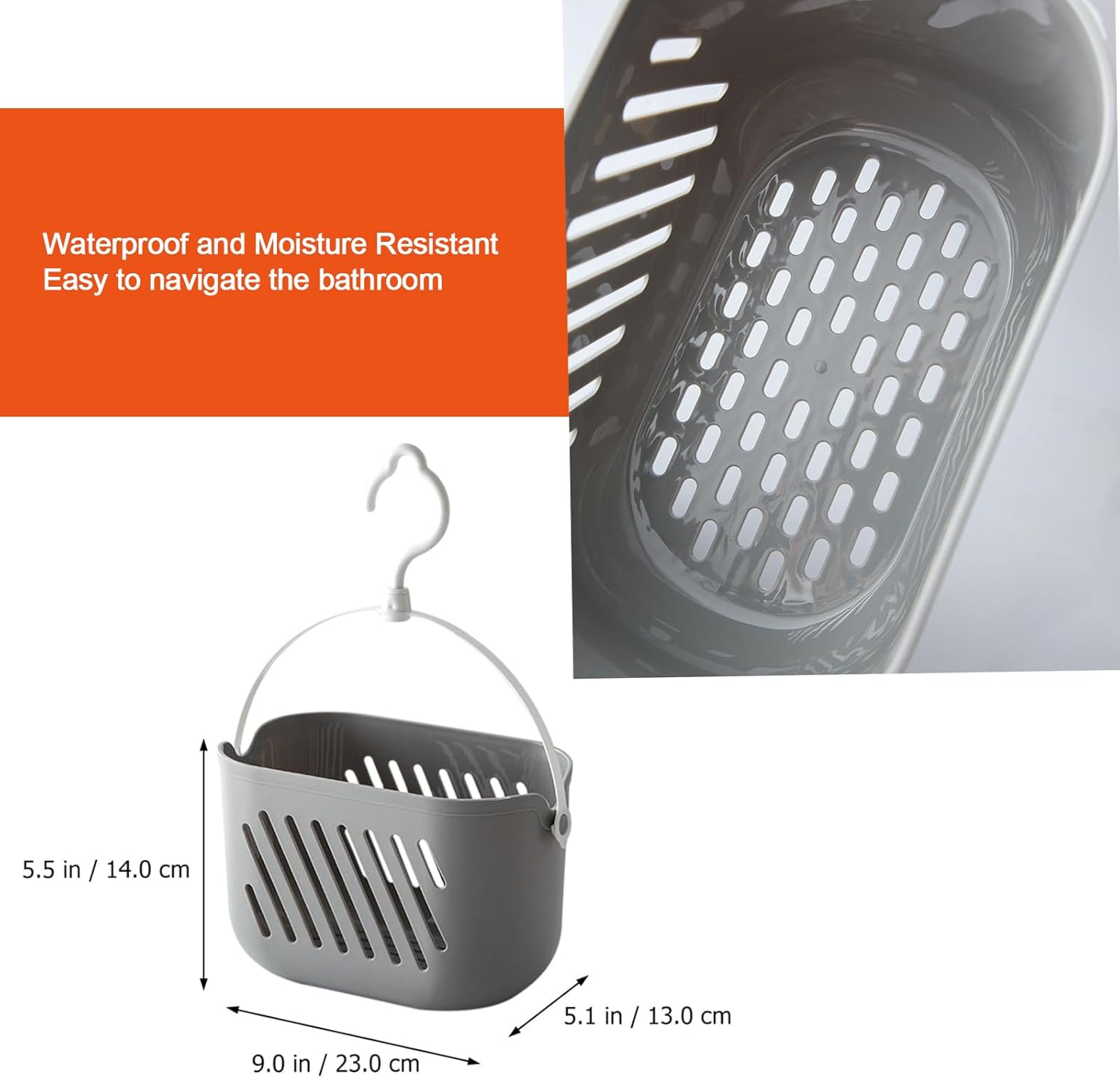 4 Pieces Hanging Shower Caddy Plastic Hanging Shower Caddy Basket Portable Kitchen Organizer Storage Basket with Hook for Home small shower caddy (Blue，Gray, White, Pink)