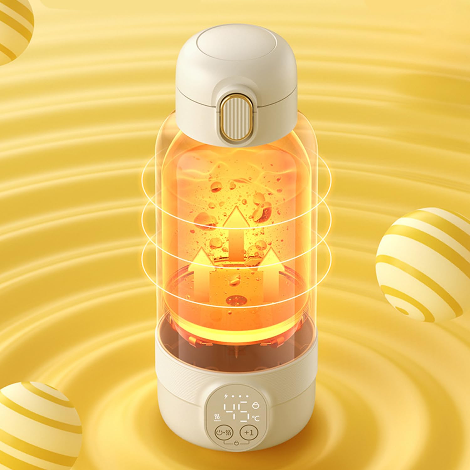 Amazon | 「35℃～55℃調温&65℃滅菌」 MACOLAUDER 充電式ケトル 500ml 2