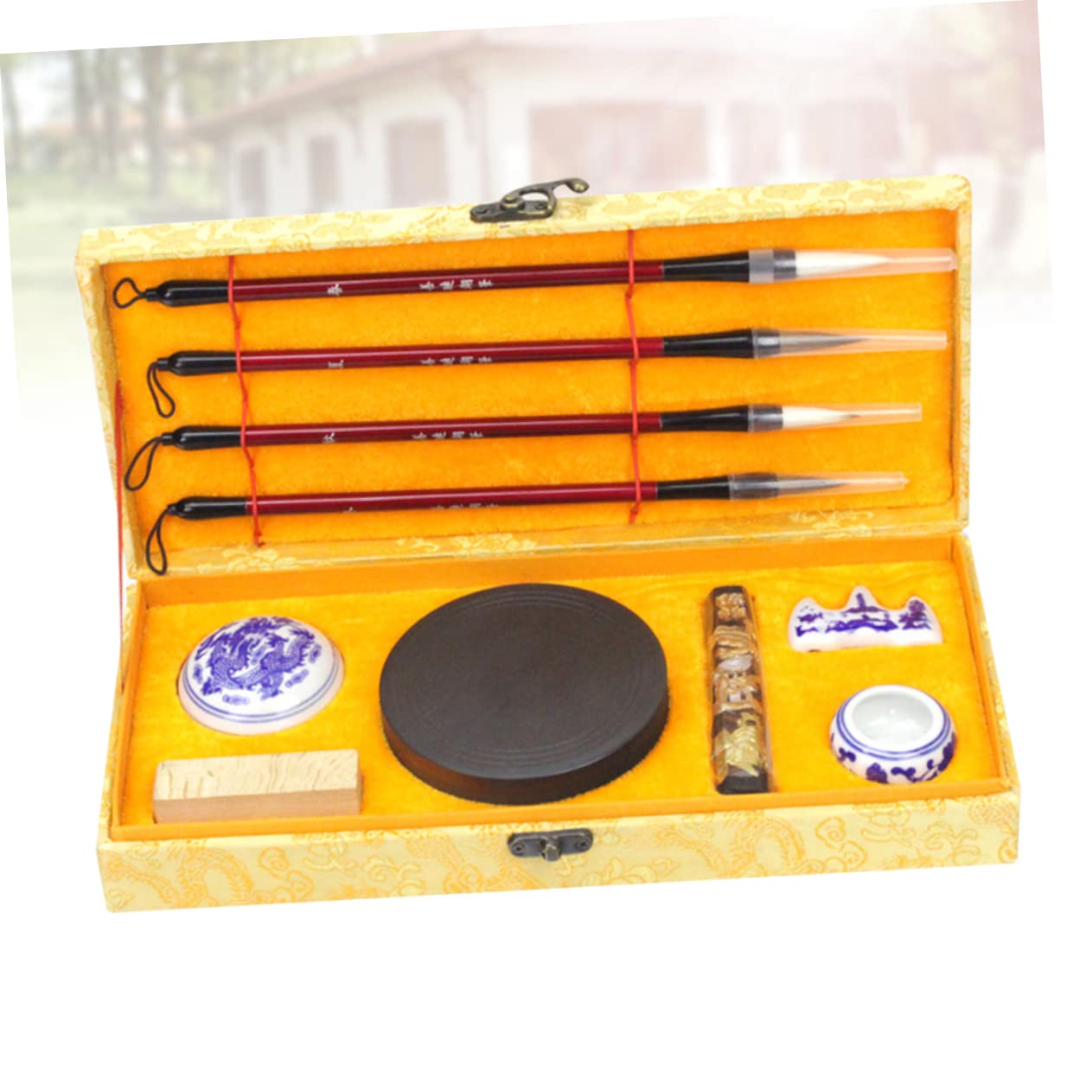 Uonlytech Strumenti Per Scrittura Cinese Pennello Per Calligrafia Inchiostro Carta Per Inchiostro Accessori Per Calligrafia Idea Regalo Per Principianti