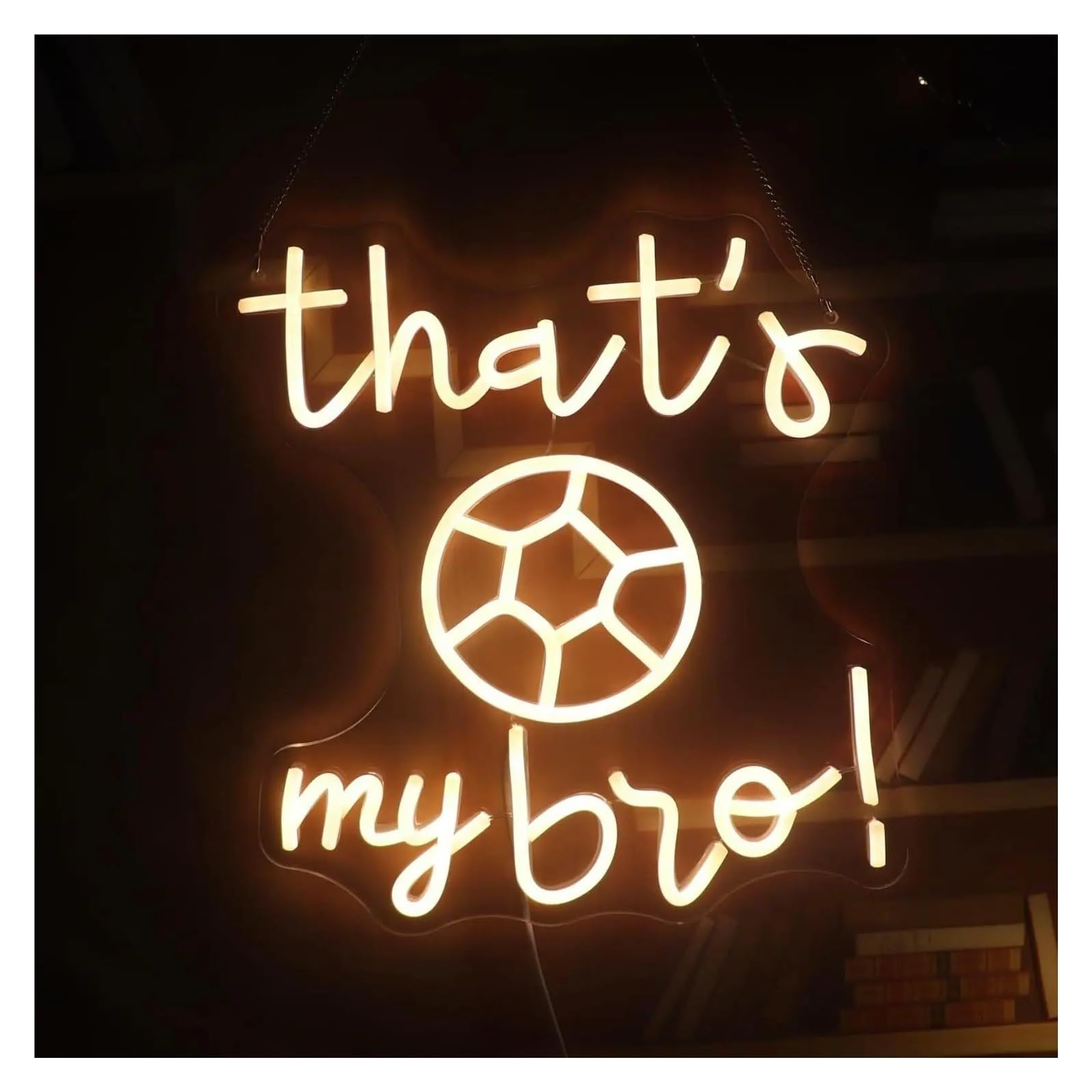LEMST Sign Lamp That's My Bro Neon Light USB Powered, with Dimmer, Adjustable Brightness, for Game Rooms, Bedrooms, Fun Decor 32x35cm
