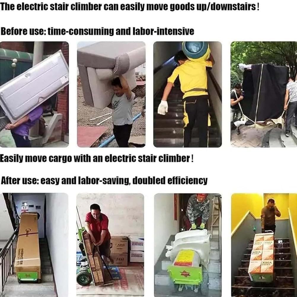 Electric Stair Climbing Hand Trucks Dolly Cart, with Telescopic Handle, Effortless Heavy Load Transport, for Moving Furniture Fridge Appliance,001