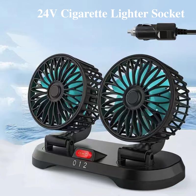 Ventilatore per Auto per Citroen AMI Electric 2020-2023, Ventilatori Aria di Raffreddamento Ventilatore Portatile USB per Auto 360° Ruotabile Ventola per Auto Silenzioso Accessori per Auto