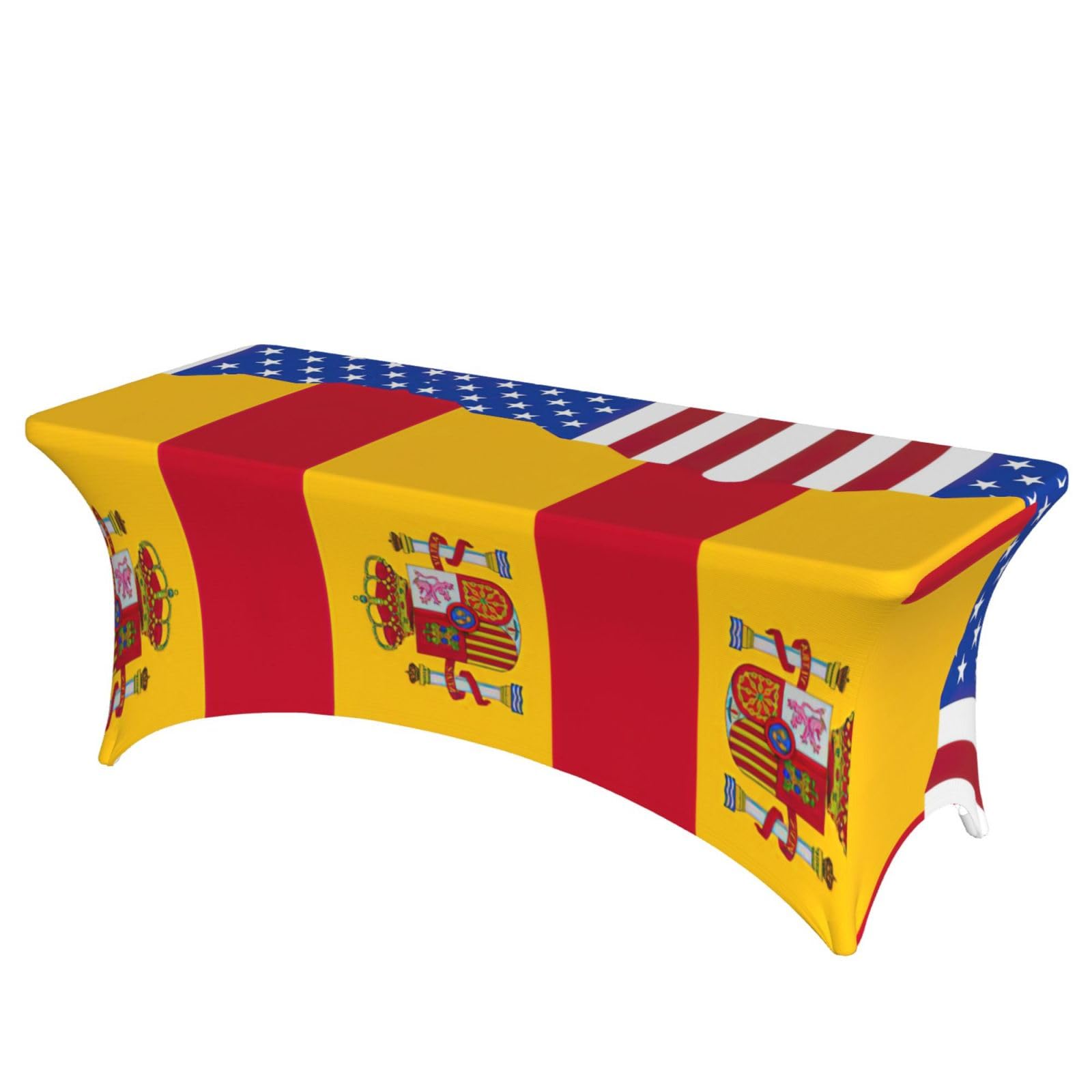Nappe de table Espagne USA en tissu stretch pour décoration de fête et mariage