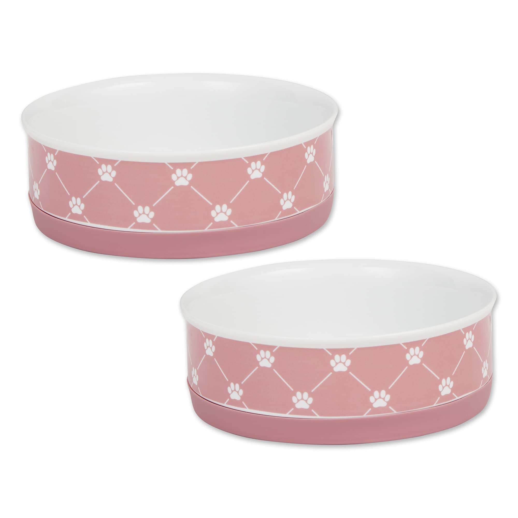 Bone Dry Traliccio in ceramica per animali domestici, set medio, 6 x 2, rosa, 2 pezzi