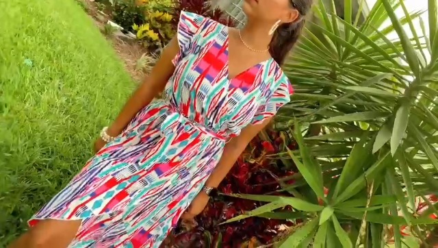 GRECERELLE Women's Summer Floral Print Cross V Neck Dress Bohemian Flowy Long Maxi Dresses PD-Red Black-X-Large - Image 7