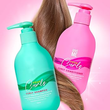 Give Me Cosmetics Four Curls Conditioner, Curly Hair Products, Moisturising Shea Butter, Sulphate and Silicone Free, Naturally Infused with Castor Jojoba and Coconut Oil