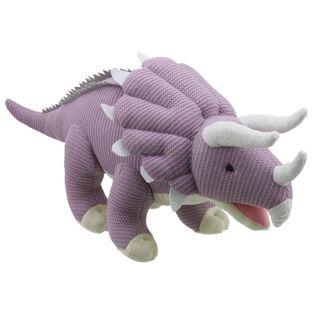 Wilberry - Triceratops (Lilac) - Large Knitted