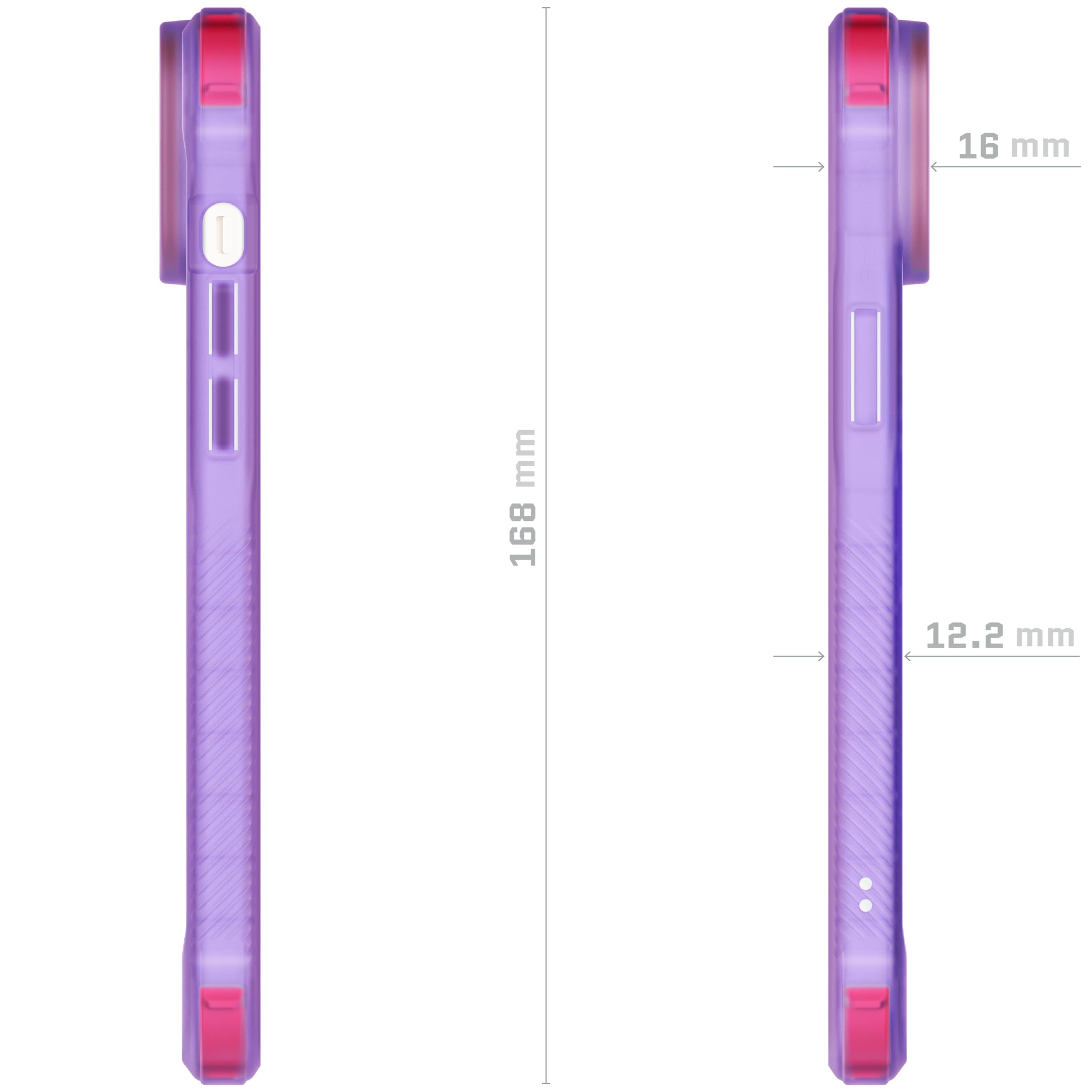 Ghostek Covert Custodia magnetica per iPhone 15 Plus, trasparente, compatibile con accessori MagSafe, protezione antiurto dalle cadute, cover trasparente per telefono (6,7 pollici, viola)