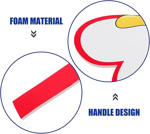 Miniatura 4 de Pizarra pequeña de borrado en seco, 2 paletas de respuesta de borrado en seco, paletas blancas de mano en blanco para subastas de votación en el