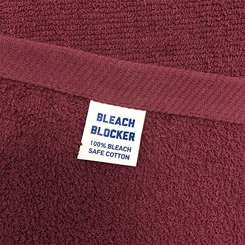 Image of Arkwright Bleach Resistant Salon Towels 12 Pack - 100% Cotton Hair Towels, Soft, Absorbent, Quick Dry Spa & Barber Towels for Hair Stylist, Nail Salon & Esthetician, 16 x 28, Burgundy